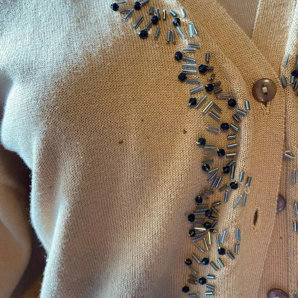 Covington Lightweight Casual Cardigan Sweater Women Sz L Stretch Cozy Embroidery - Picture 6 of 6